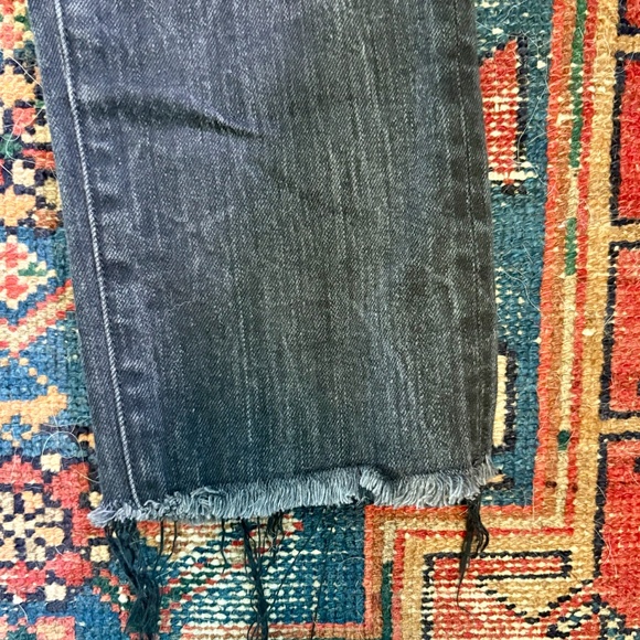 TOM FORD Slim Black Ankle Jeans W/Raw Hem - 4 (3 hidden) Buttons - Picture 6 of 10